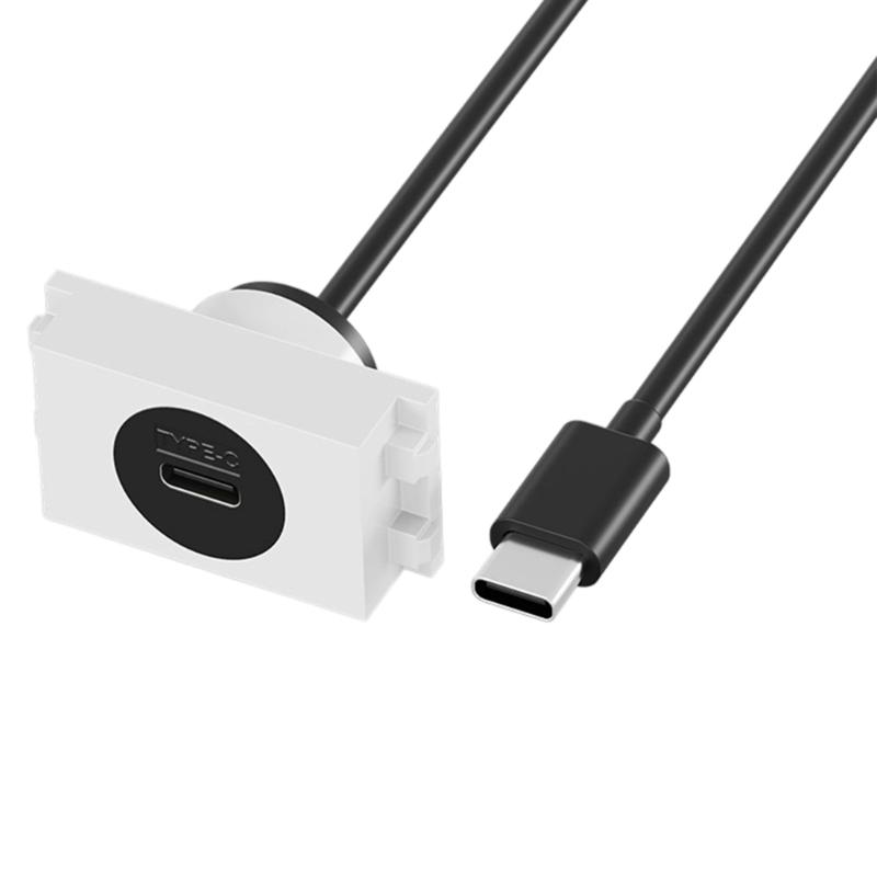 Waterproof USB C Panel Mount Cable Plug And Play Support Fast Charging &Data Transmission For Various Electronics