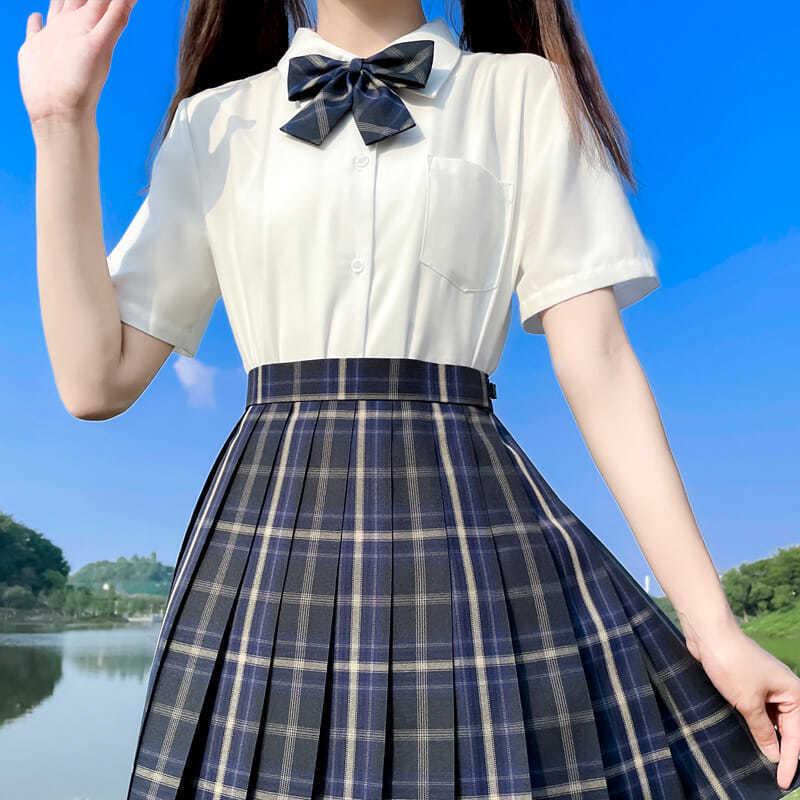 Original JK Summer Short Sleeve Milk White Shirt - Versatile Japanese Uniform Top