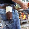 Biergürtel Halter Bier Holster PU Leder Bierdose Getränkehalter Getränke Hüfttasche für Bierflasche Picknicks Strand Grillpartys