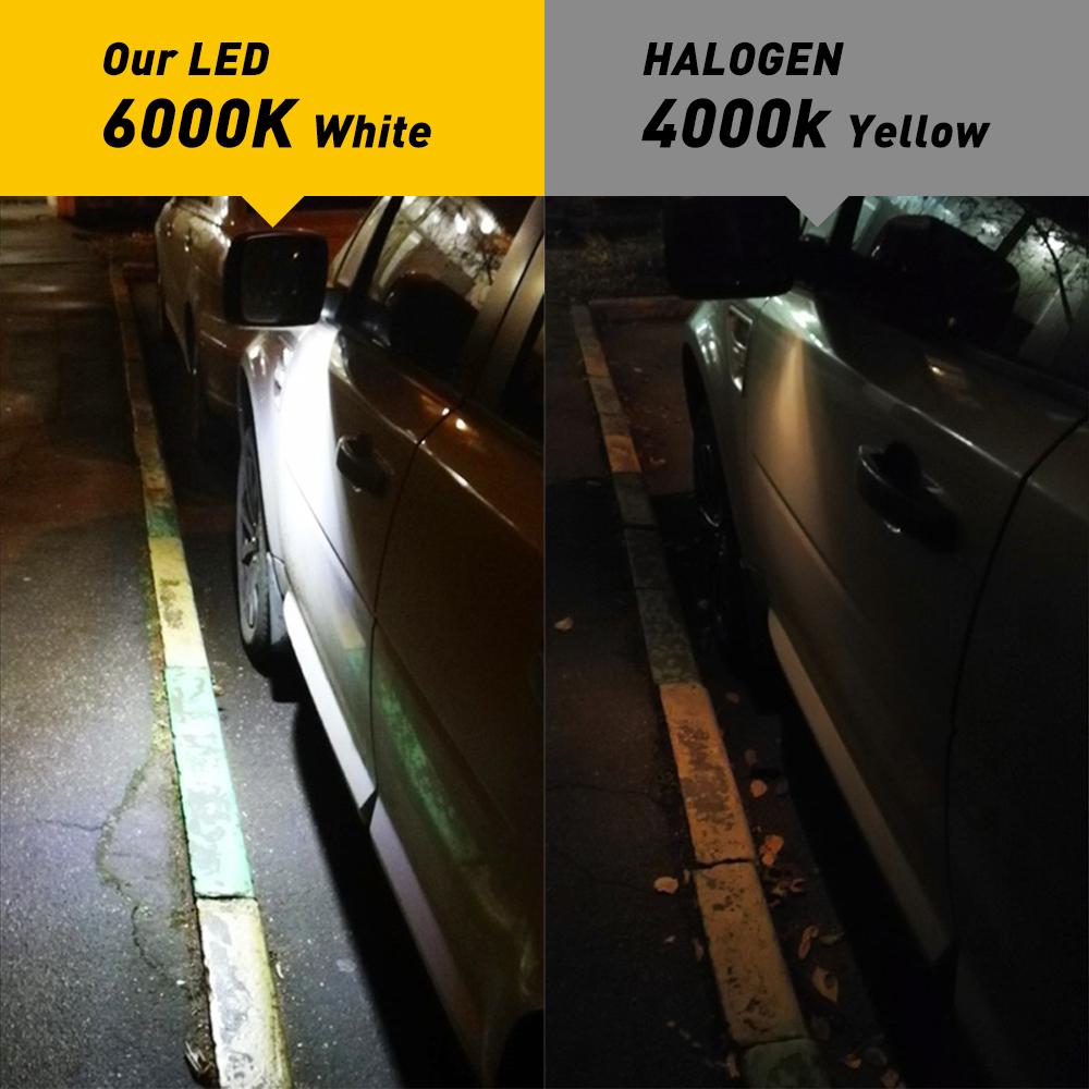 

2x No Error White LED Under Side View Mirror Puddle Light For Land Rover Discovery Freelander LR2 LR3 LR4 Range Rover Sport