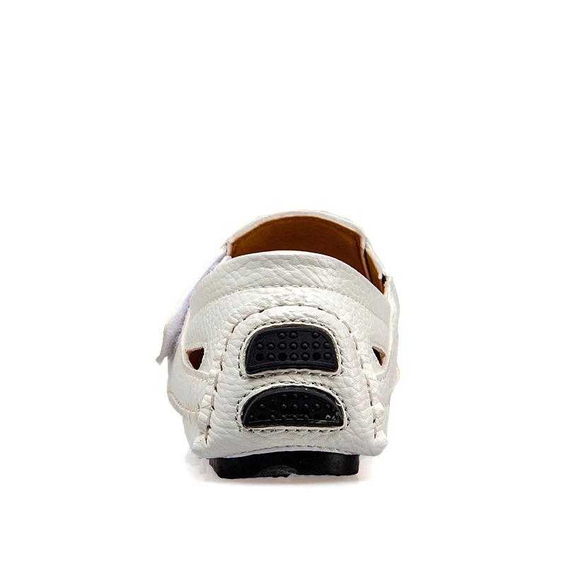 New Summer Breathable Leather Shoes Men Casual LoafersDesign Handmade Men Flats Soft Leather Moccasins Boat Shoes