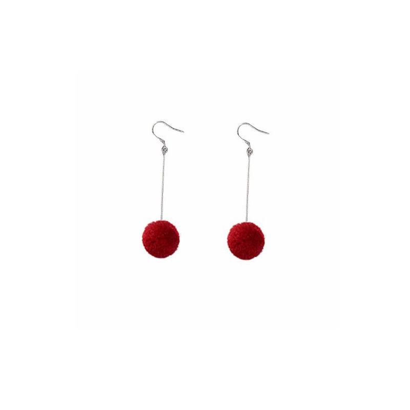 

Velvet Fluffy Ball Earrings: Cute Summer Cotton Jewelry Gift for Women