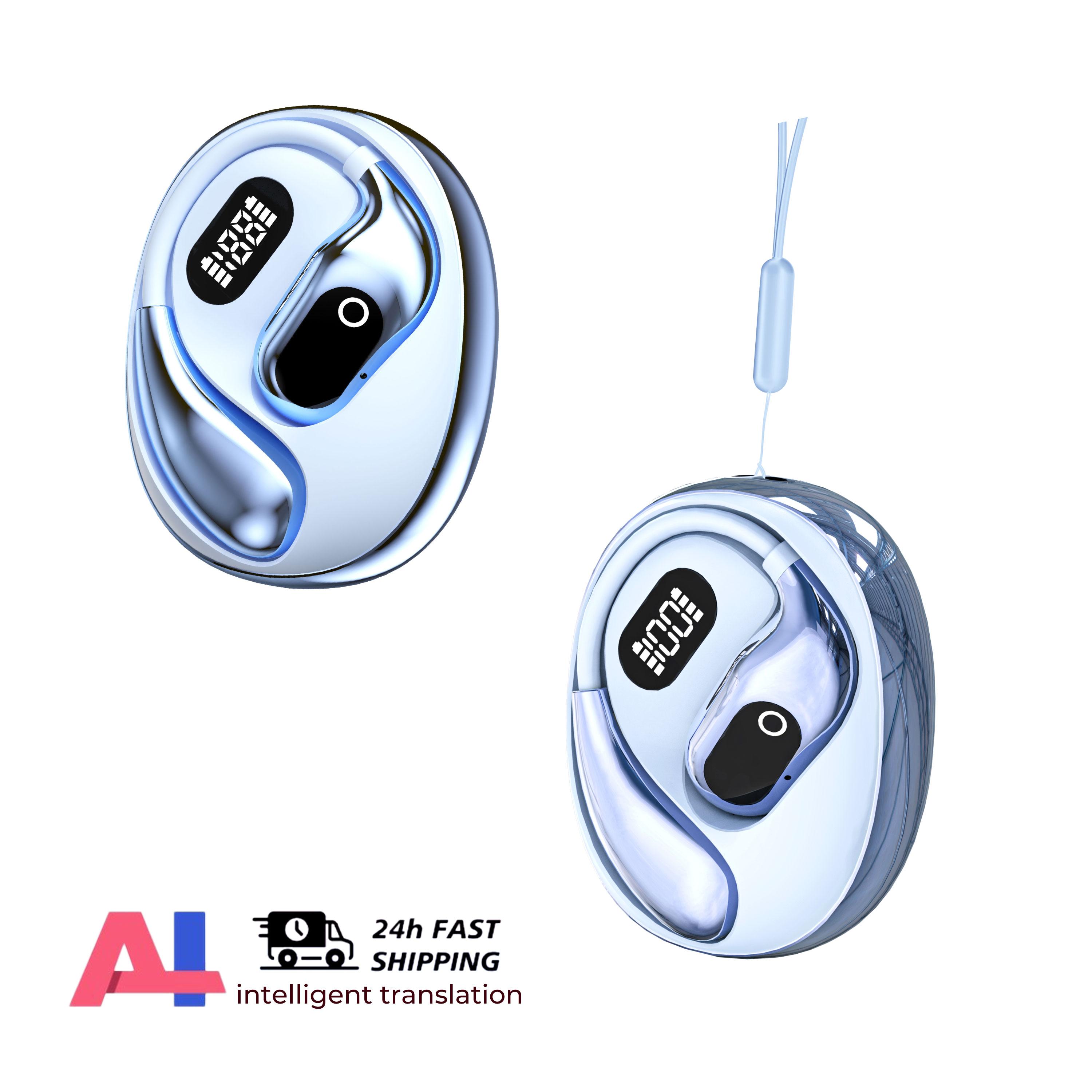 2 ks sluchátek překladače 144 jazyků Bezdrátová Bluetooth sluchátka s překladem v reálném čase Vodotěsná sluchátka Pro služební cesty