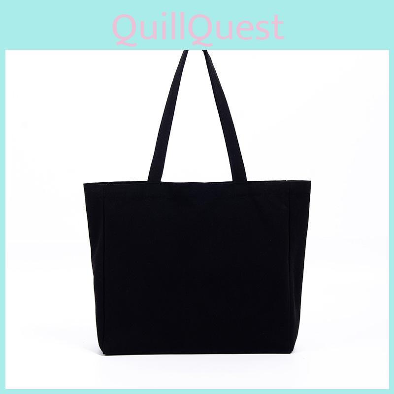 Ecofriendly Cotton Handheld Bag With Solid Color For Daily Essentials