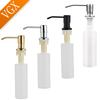 VGX Iiquid Soap Dispenser With Extension Tube Kit and Bottle 304 Stainless Steel Pump Head For Kitchen Sink Bathroom Accessories