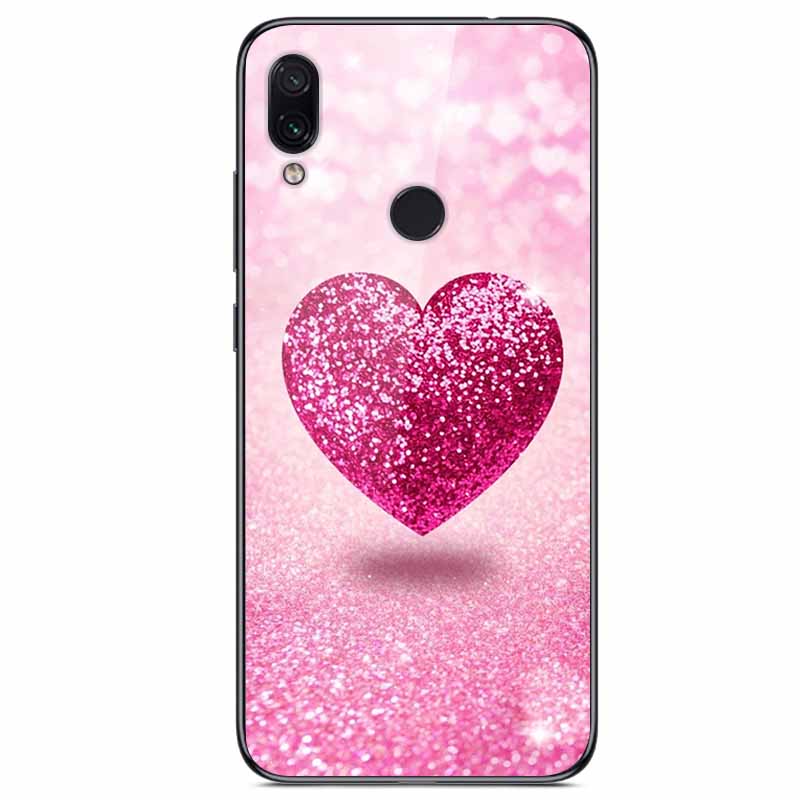 For Redmi Note 7 Cases Note7 Pro Tempered Glass Hard Back Cover For Xiaomi Redmi 7 Pro Phone Case Protective Funda Bumper Note 7