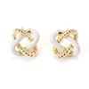 Two-Tone Braided Hollow Earrings: 925 Silver Needle, Light Luxury, Retro Style for Women
