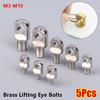 5Pcs M3-M10 Copper Lifting Eye Screws Lifting Ring Eye Bolt  for Wire Rope Plant Light Suspension