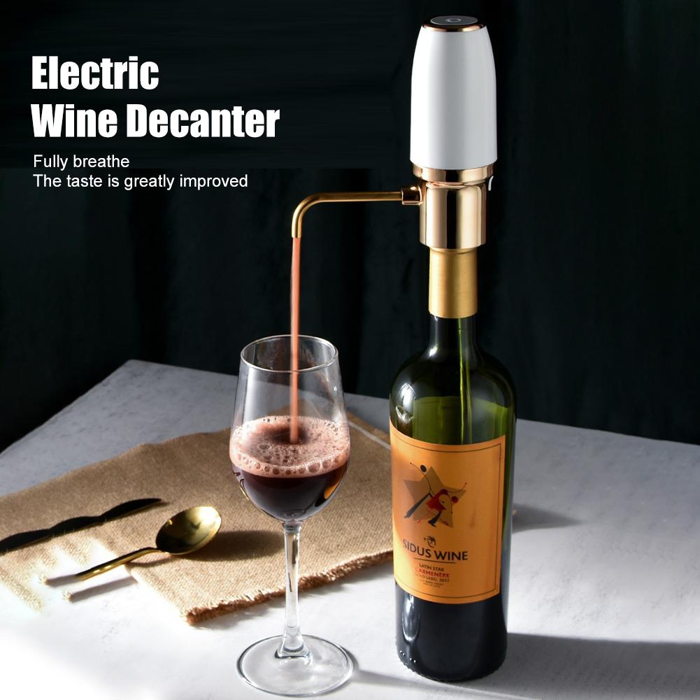 Electric Wine Aerator Wine Decanter USB Rechargeable Automatic Red Wine Aerator Pump Dispenser for Red and White Wine Aeration