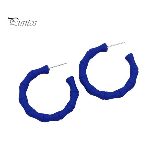 1 Pair Women Single Hoop Earrings Fashion Sweet Style Candy-Colored Acrylic Circle Earrings Holiday Party Dress Ear Jewelry Accessories Birthday