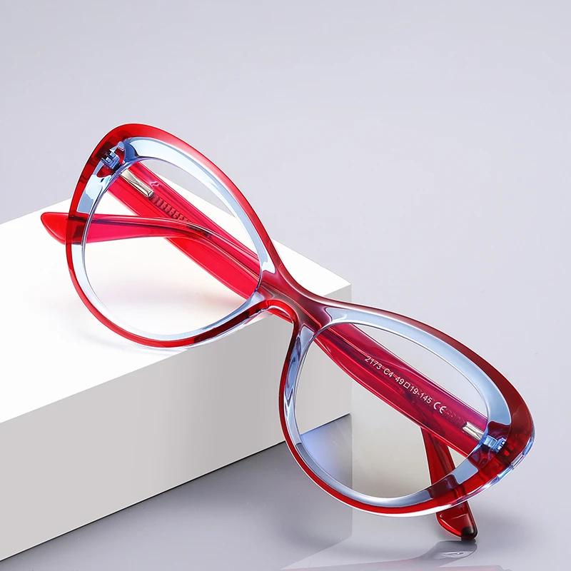 Green Pink Frame Cat Eye Myopia Glasses Woman Spring Hinge TR90 Minus Photochromic Glasses With Diopters 0 -0.5 -0.75 To -6.0