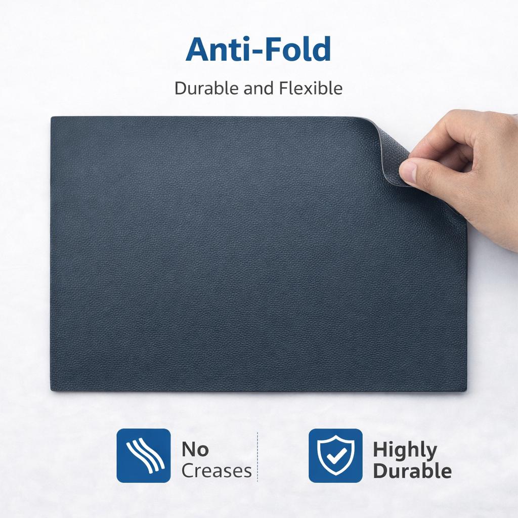 Grounding Mat Light Blue 1mm Ultra-Thin High Strength, Conductive Anti-Static Earthing Pad with Anti-Crease Design for Desk Use