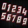 1pc Universal Number 0-9 Vinyl Decals Motorcycle Helmet Racing Sticker Motorcycle Decorative Decal Motorbike Styling Accessories