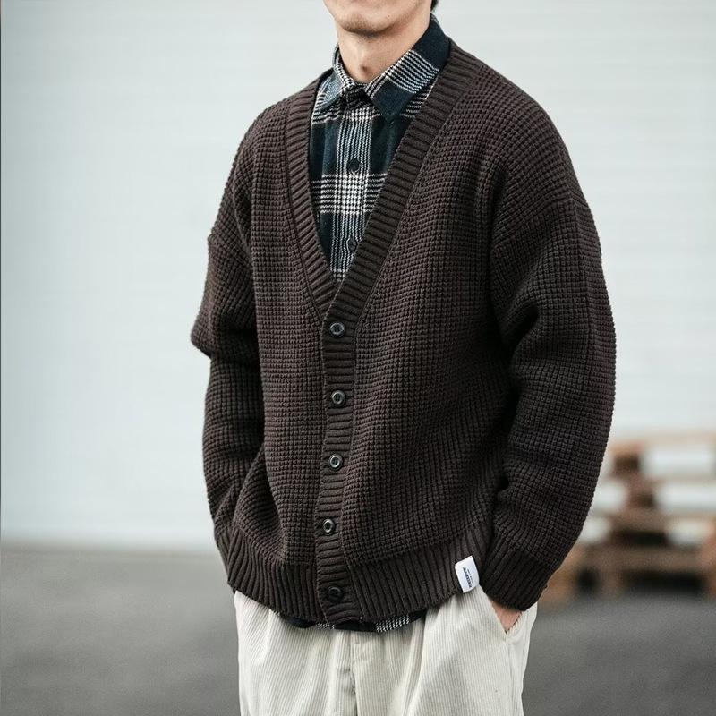 

Японский мужской свитер с высоким воротником модный классический легкий мягкий осенне-зимний спортивный и повседневный теплый вязаный свитер 3XL коричневый