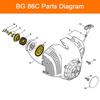 Set Molla di Riavvolgimento Avviamento Gruppo Puleggia di Riavvolgimento Per Soffiatori BG56C BG86C SH86C SH56C Parti di Ricambio Incluse