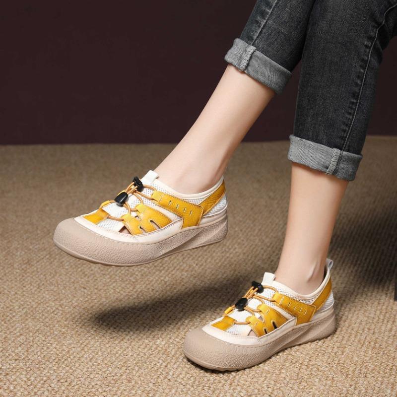 

New summer mesh breathable casual sports shoes women s platform heightening shoes versatile running sandals 41