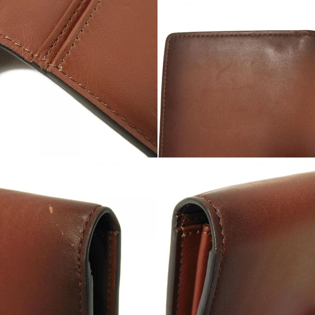 Used 12564 Portefeiulle Braza M61195 7940 New V Mark V Logo Bifold Brown Cuir Ombre Acajou Men's from Japan AUTHENTIC