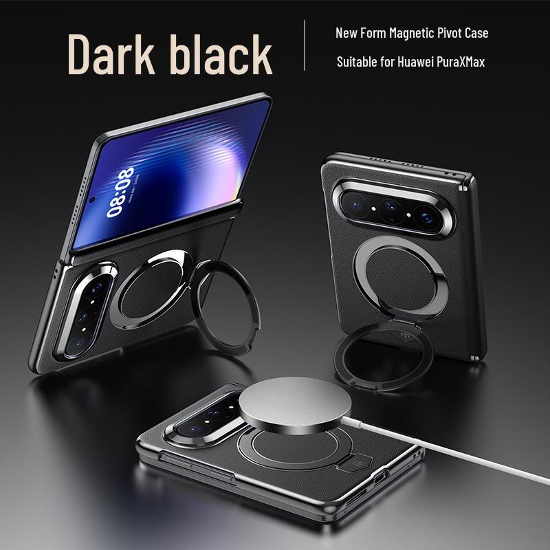 Funda Coleccionista para Teléfono Plegable Huawei Pura X Max con Soporte - Modelo Protector Electroplateado