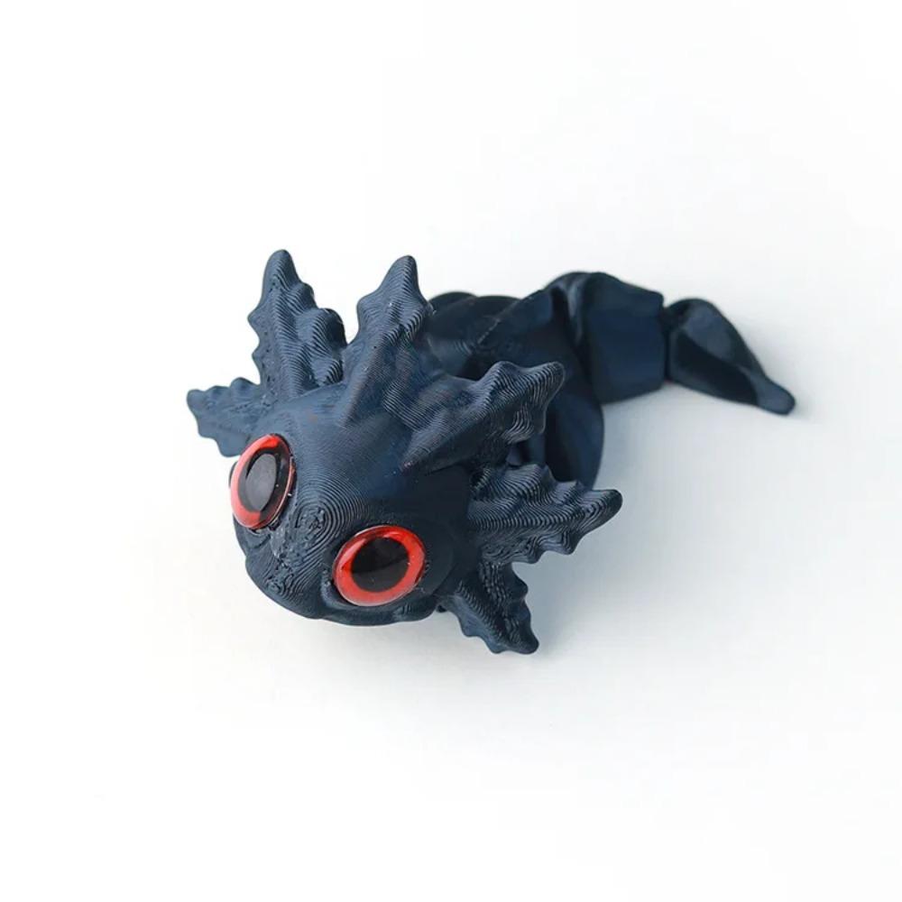 3D Printing Salamander Figures Multi-joint Movable Simulation Eyes for Home Accessories Kids Gift Living Room Decoration