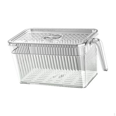 Food Organizer Container for Fridge with Drainage System