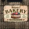 Personalized Aluminum Bakery Sign Custom Name Vintage Kitchen Wall Decor