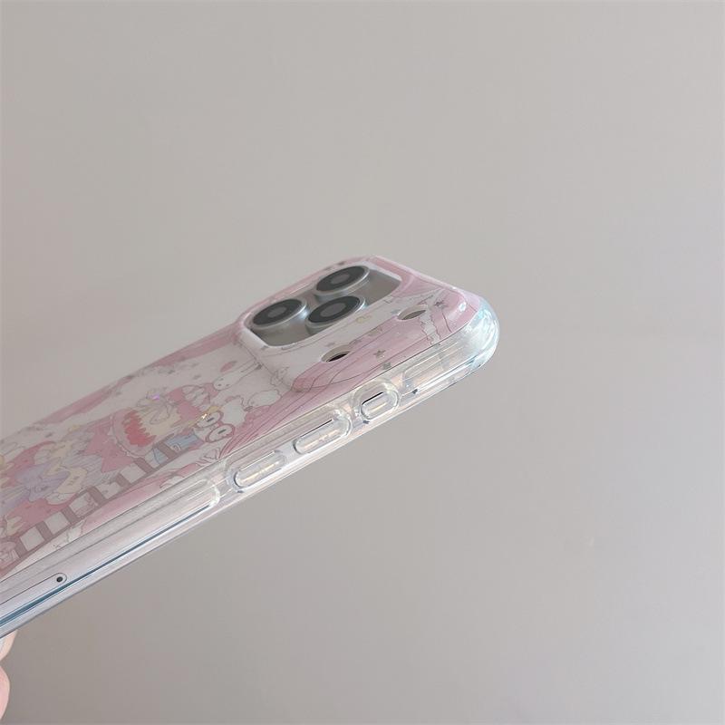 Soft Cute Cake Cat Rabbit Double Layer Phone Case for iPhone 17, Apple 16 Pro Max, 15, 14 - Women's Edition