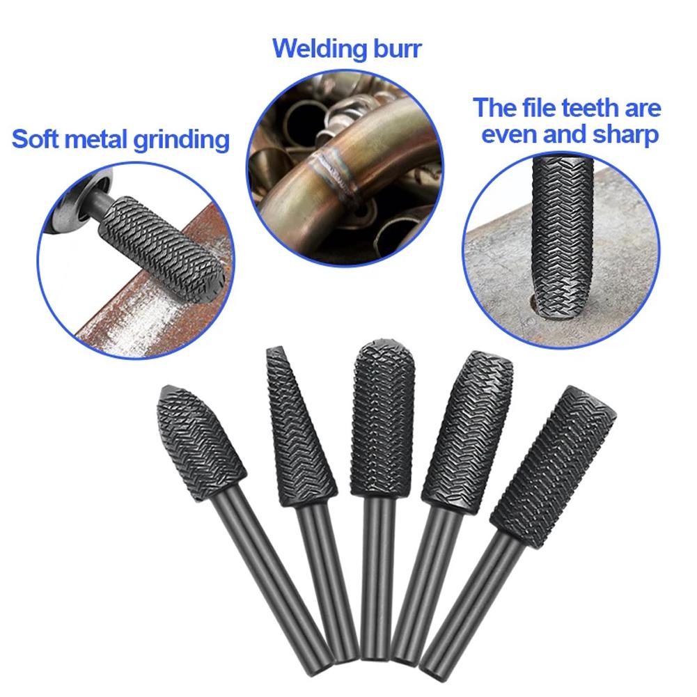 Rotary Rasp File 5Pcs Set Electric Grinding Home Garden
