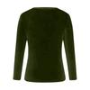 Women's Fashion Casual Velvet Colour V,Neck Long,Sleeved T,Shirt Top