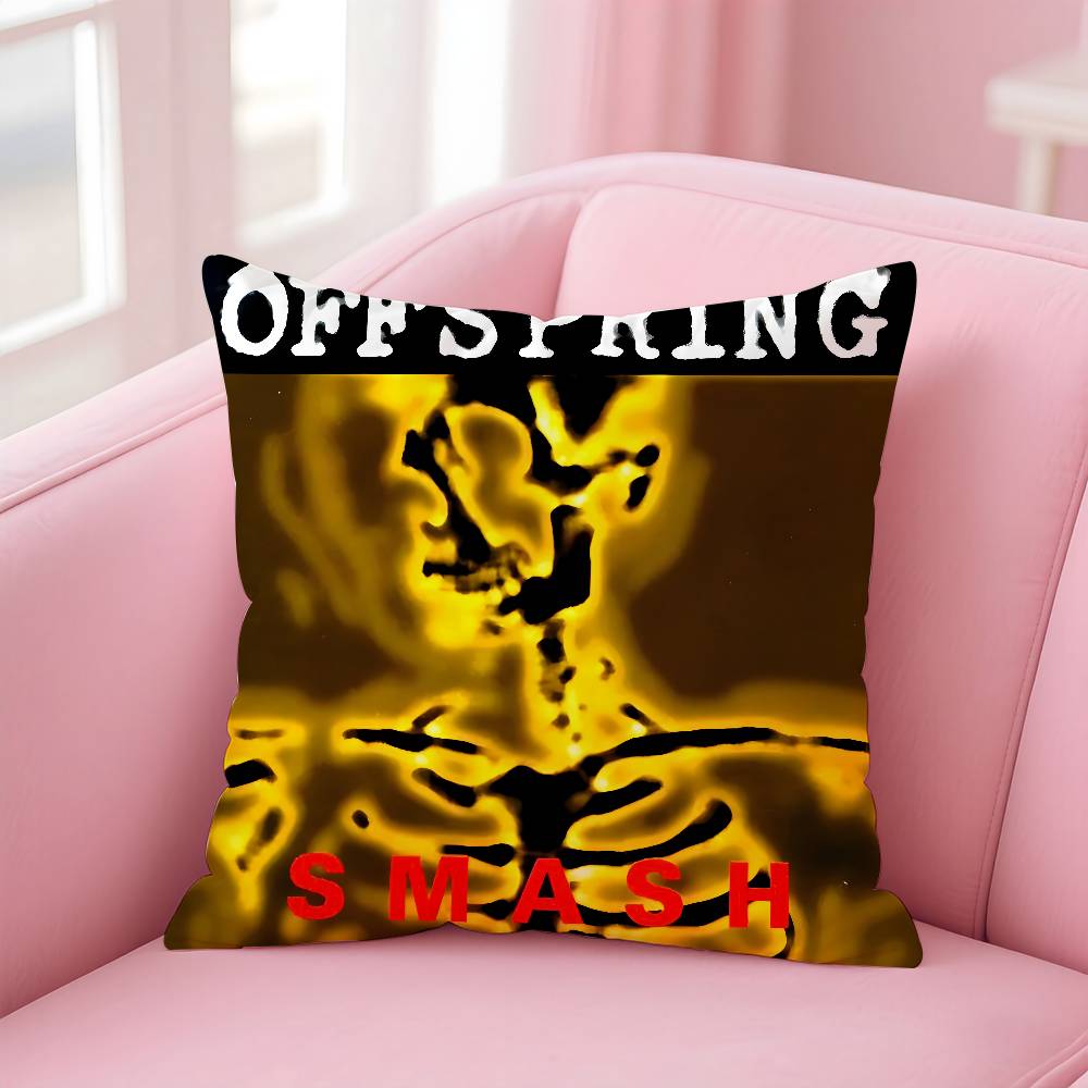 The O-Offspring Band Pillow Case Comfort Sofa Bed Silky Elegant Invisible Zipper Custom Decorative Cushion Cover