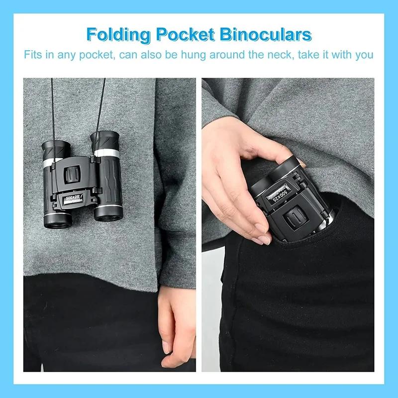 High Power 5000m Long Range Binoculars Compact Straight Telescope Portable Mini Hd Binoculars Lightweight Optical Scope For Outdoor Photography Campin