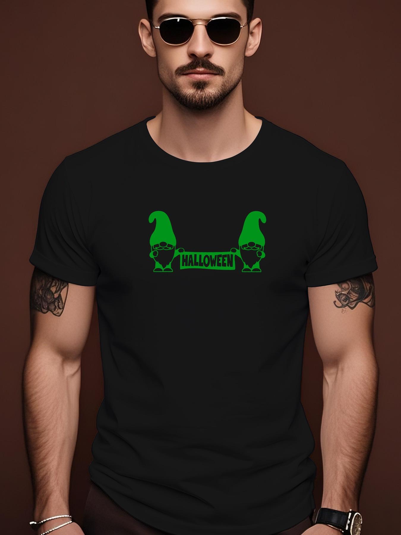 Summer Tshirt with Unique Green Graphic Design - Soft Cotton M