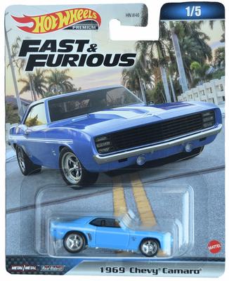 Hot Wheels 1969 Chevrolet Fast and Furious Camaro, 1/5 [Blue]