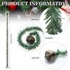 Ties For Garland 8 Piece Greenery Hooks Flexible With Bells Garland Hanger For Stairs For Christmas Tree Lights Bows Stairs