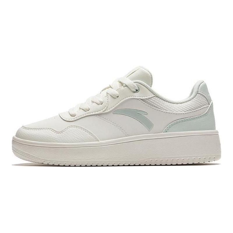 Anta Light Course Slip Resistant Low top Skateboard Shoes Women's White Green 922428010-2