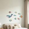 9 Pcs Summer Wood Nautical Beach Wall Decor Coastal Fish Lobster Whale Wall