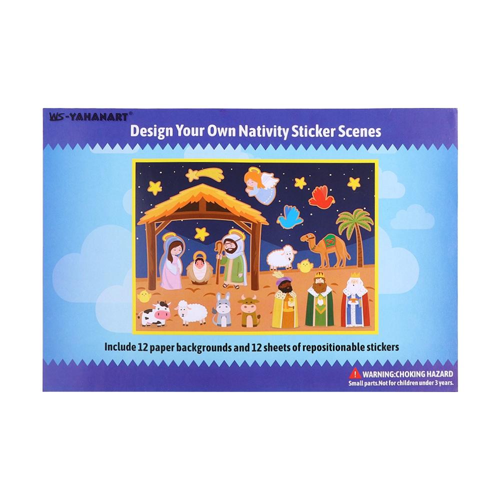 Nativity Nativity Stickers Recognition Training DIY Puzzle Games Sticker Christmas Crafts Gifts