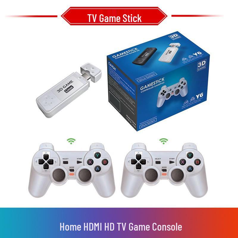 

Y6 4K Game Console with Double Controllers - HD TV Stick & Arcade Games Standard Edition