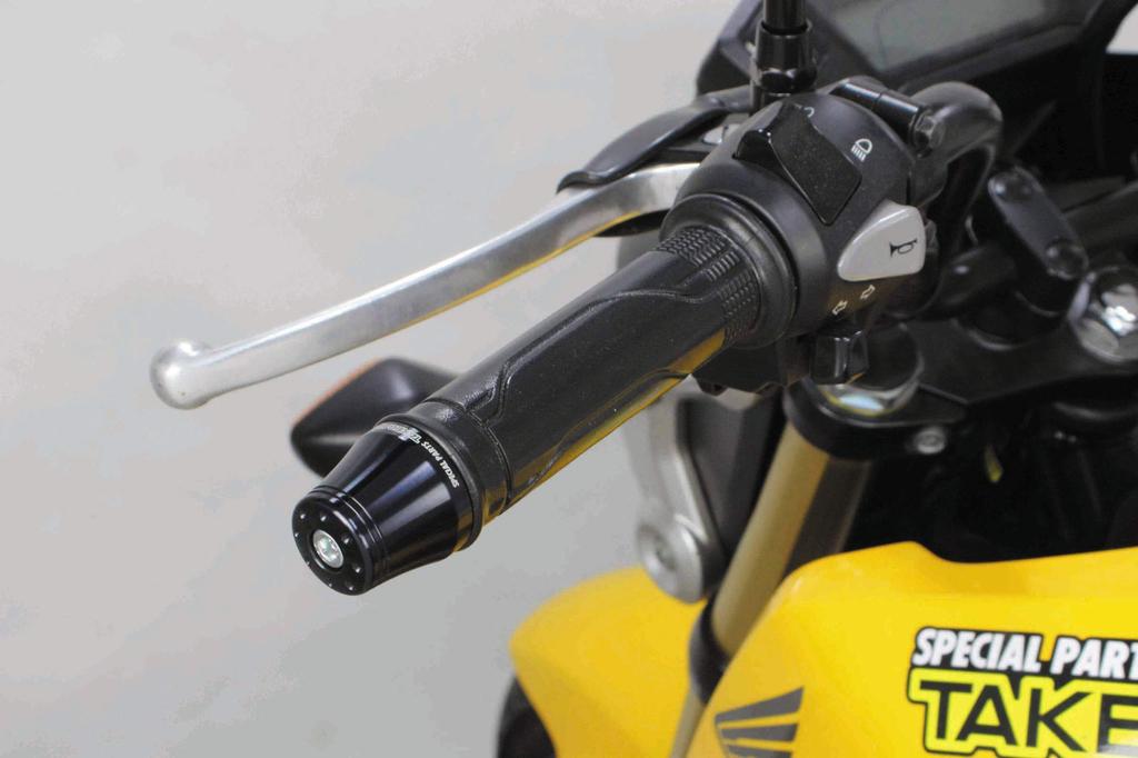 Special Parts Takegawa Accessory Bar Ends, Aluminum, Black, Universal Fit (Monkey 125, Grom, Super Cub, Cross Cub, PCX, etc.) 06-01-0175