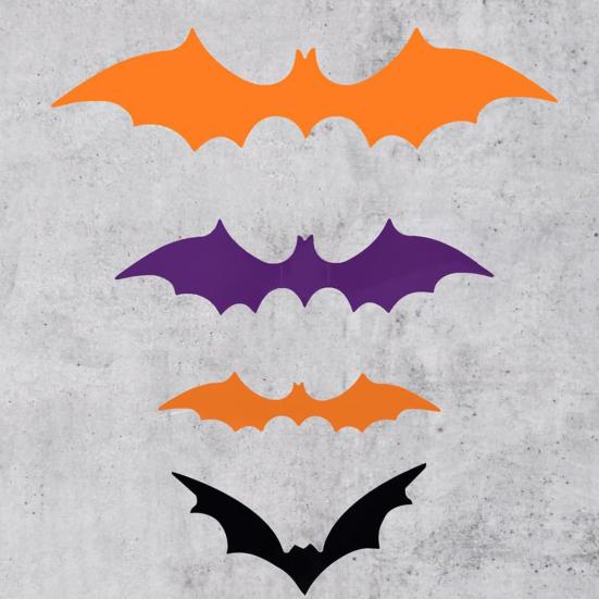 72/120Pcs 3D Bat Wall Stickers Realistic Pattern Easy to Install Wall Decals Halloween Decorations Party Supplies