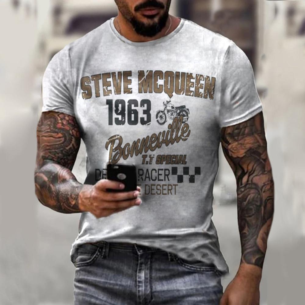 Summer New Graphic Casual Short Sleeved T Shirt For Men Oversized Streetwear 3D Digital Printing Large Size Top Tees For Male
