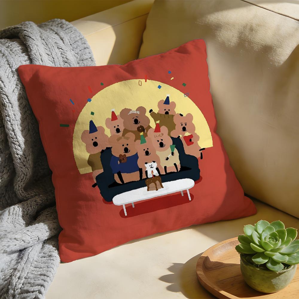 Cushion Cover Washed Linen Soft Breathable Decorative Case for Sofa Home Pillow cover DDinotaeng
