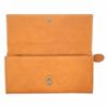 [WACHIFIELD] Dayan the Cat Genuine Leather Long Wallet, Camel