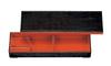 Wakaizumi a Long Bento Box Black Zelkova Wood Grain with Vermilion Rim and Vermilion Lacquerware, Kyoto-style (large), Interior, F-1-15