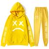 Autumn Winter Lil Peep "The Peep Show" Graphic Printed Hoodies Sweatpants Set Fashionable Casual Warm Sports Long Sleeved Pants Men's Sport Wear