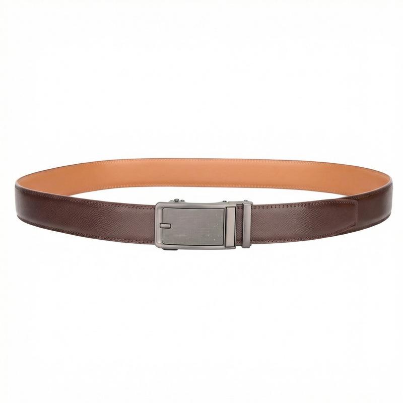 Men'S Automatic Buckle Cowhide Belt Men'S High-End Business Leisure Versatile New Belt Belt New