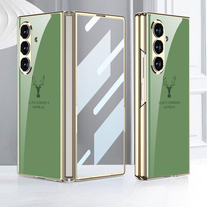 Samsung ZFold8Ultra Electroplated Anti-drop Mobile Phone Case Glass Pattern Folding Screen Hard Case