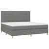 VidaXL Slat Bed Base with Mattress and LED, Upholstered Bed with Headboard, Double Bed, Adult Bedroom Bed, 3135462