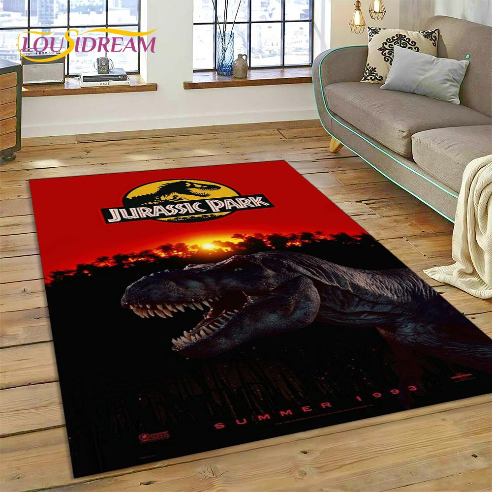 3D Cartoon Jurassic Park Dinosaur Dino Rug Carpet for Living Room Bedroom Decor,floor Mat Non-slip Decoration for Sofa Doormat