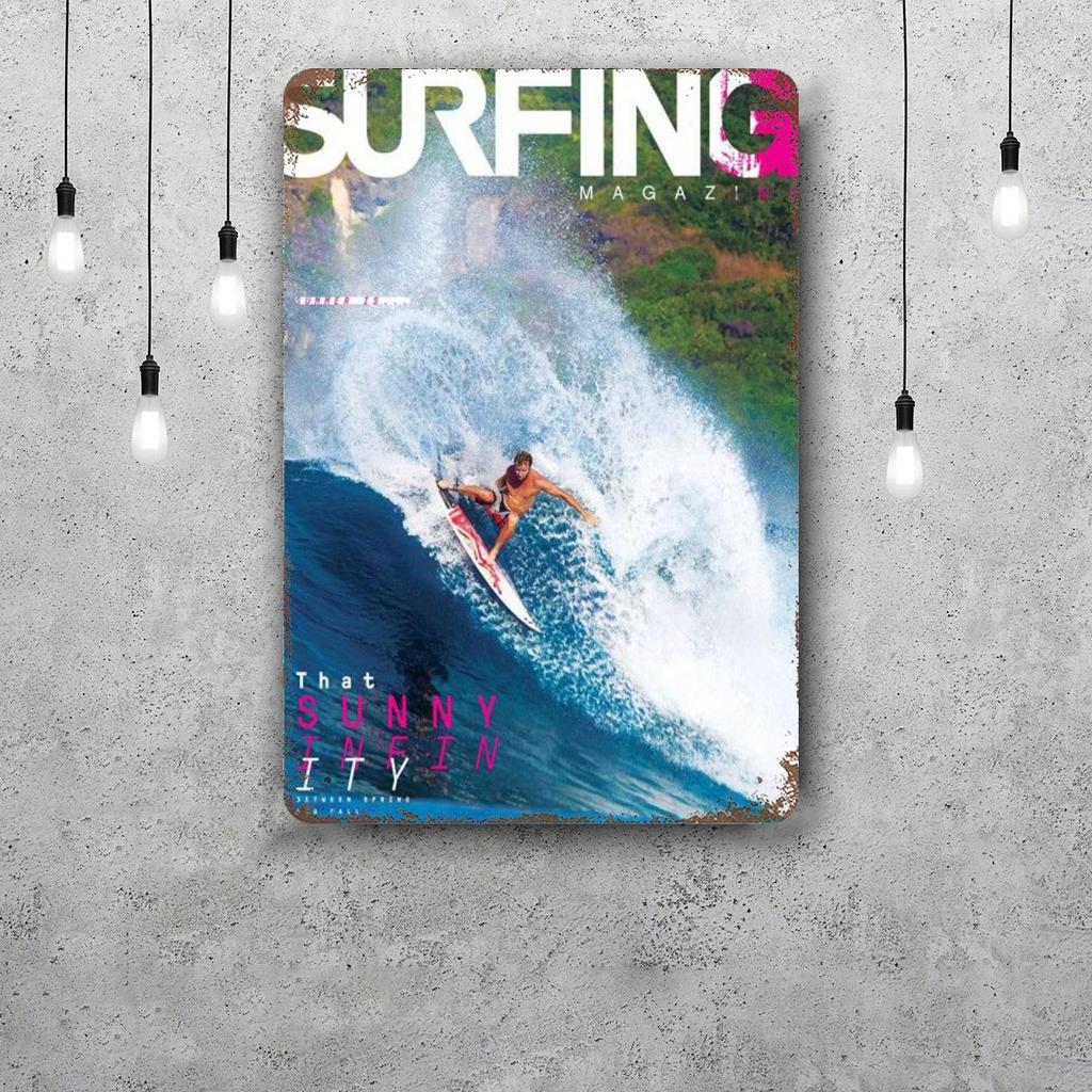 surfing Vintage Metal Tin Signs Posters Decor Retro Metal Plaque Wall Art Decor for Garage Bar