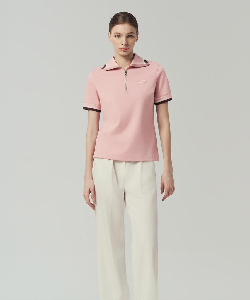 DUVETICA Lungara (Pink) (Women'S Short-Sleeve Polo Shirt)